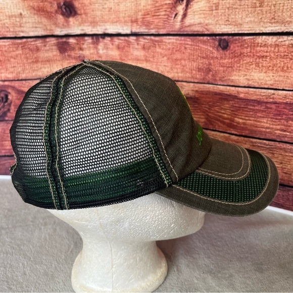 John Deere Dark Grey Mesh Snapback OS Hat Cap Unisex - Picture 5 of 12